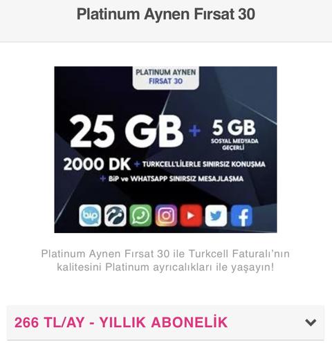 Turkcell den Online Geçişe Özel Faturalı Aynen Tarifeler! (25 GB + 5 GB 266₺!)
