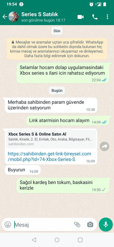 Sahibinden (dolap uygulaması uzerinden )dolandırıcı