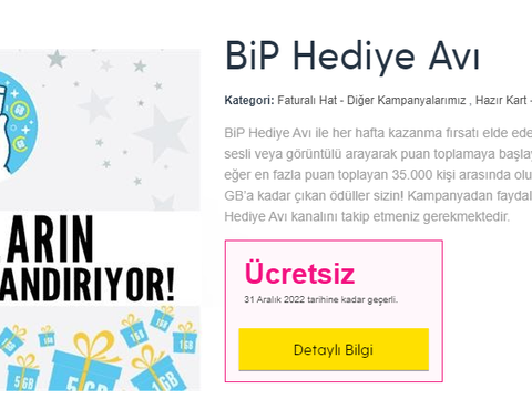 Bip Hediye Avı!