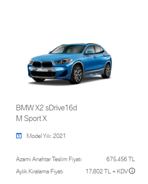 BMW X2 DİZEL M SPORT X