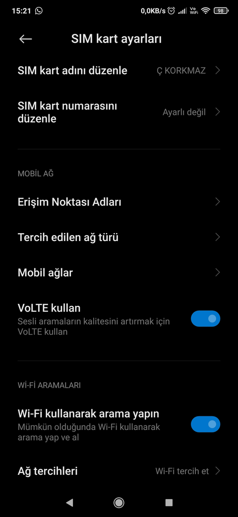 Turkcell VoLTE ve VoWifi?