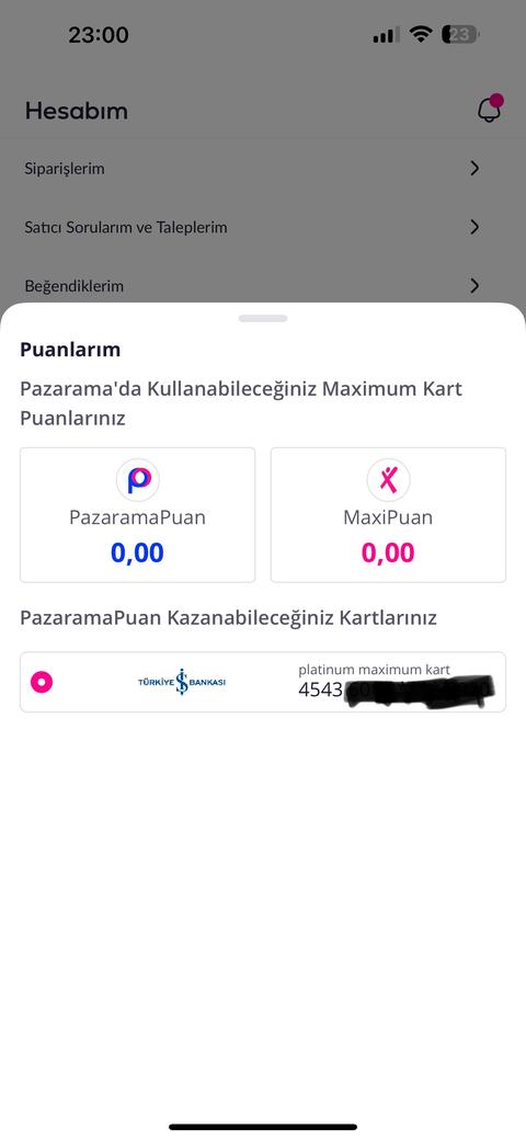 Maximum e-ticaret 10.000/1000 indirim (Pazarama için +1000 Pazarama puan, ekstra+100) + 100 maxipuan