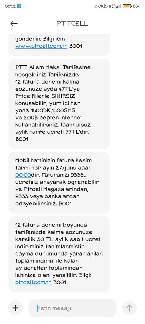 en uygun tarife pttcell
