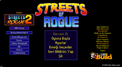 Streets of Rogue Türkçe Çeviri