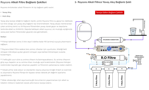 Roycera Alkali Filtre Orp,tds, ph ölçüm , inceleme test konusu