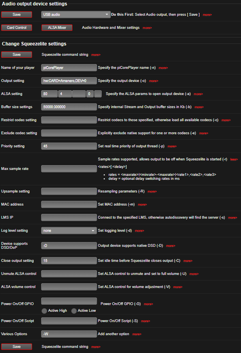 Raspberry Pi 4 için PiCorePlayer Ayarları