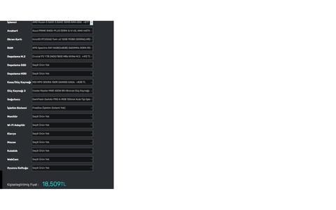 Rtx 3060 Ti sistem önerisi