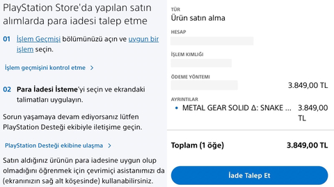 SONY PS STORE İADE SİSTEMİNİ GÜNCELLEDİ