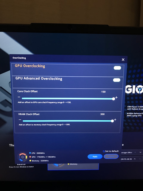 Lenovo Legion 5 Overclock