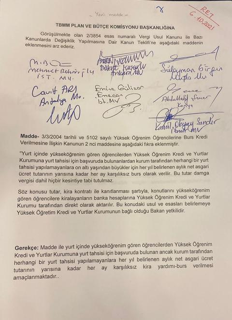 'Yurt Çıkmayan Öğrencilere Burs Verilsin' Önerisi AKP ve MHP Oylarıyla Reddedildi