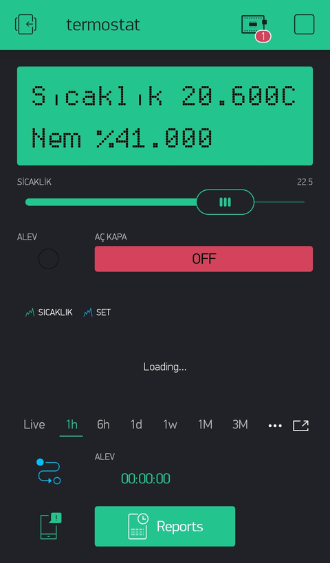 Esp32 ve mi termometre ile kablosuz oda termostatı