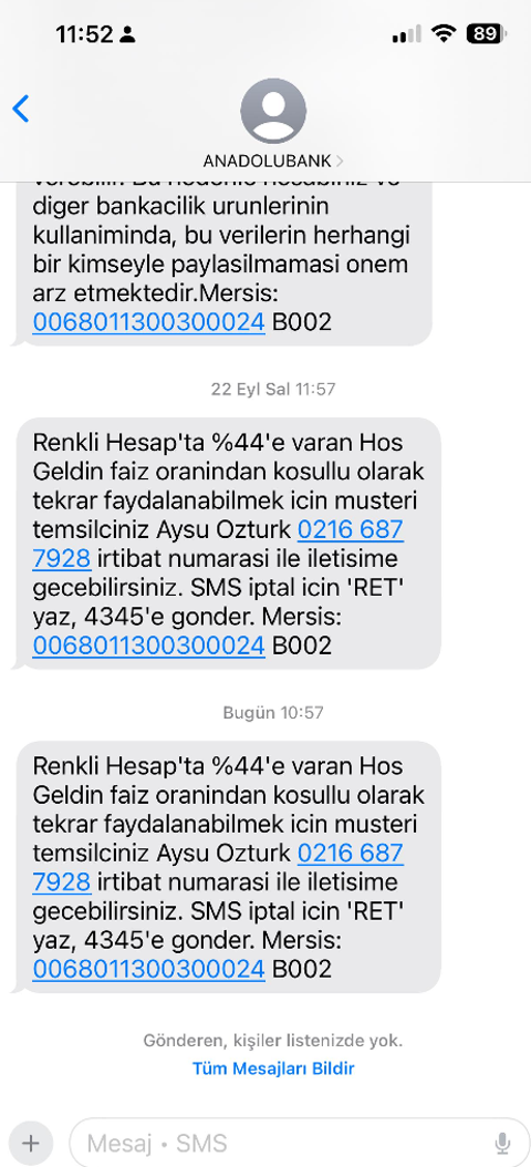 Banka Mevduat Faizleri (ARTI PUAN/Tezgah altı faiz oranları)