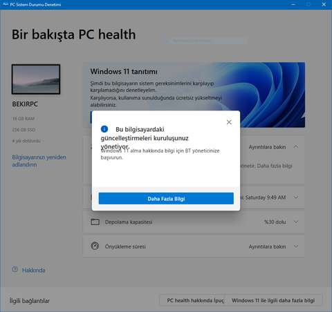 Bilgisayarınız Windows 11 Destekliyor Mu?