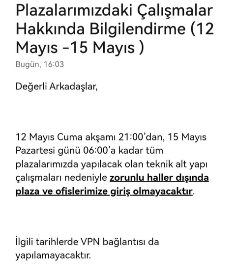 Seçim Gecesi Turkcell 12 Mayıs - 15 Mayıs Merkeze girişleri yasakladı.