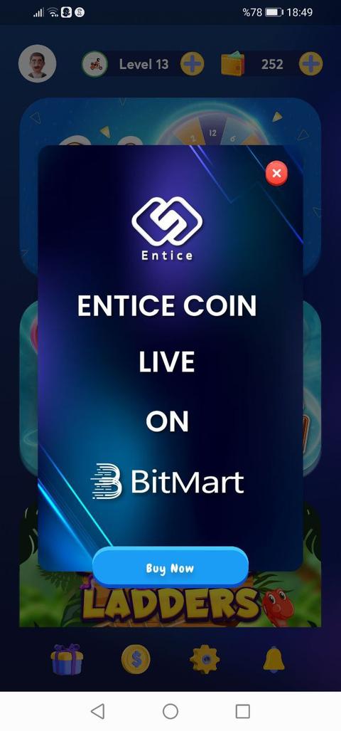 🎁 ENTICE GAMES - Yatırımsız KYCsiz 10 NTIC Kazan (15$) BitMart'ta Listelendi!! 🎁