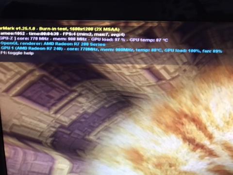 Hızlı yardım ekran kartı test sonucu