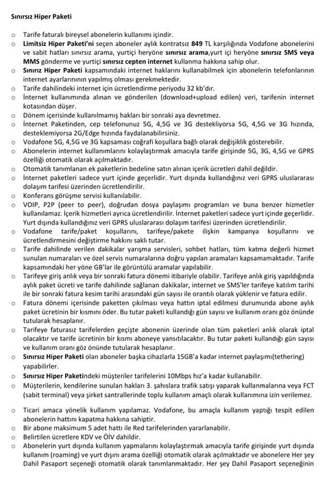 Vodafone Sınırsız Tarifeler 2023 - Yeni Bilgiler ve Fiyatları