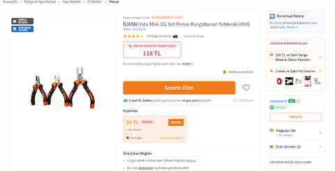 Mini Pense-Kargaburun-Yankeski Set 88 TL (Fiyat arttı)