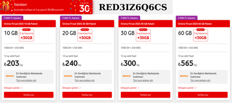 Vodafone Link AT 58 GB - Ev İnterneti 500TL Kazan Referans Konusu