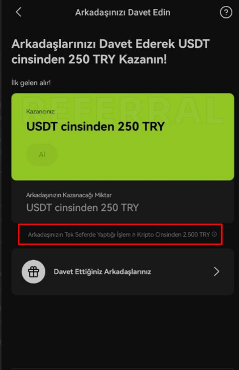 💱OKX TR Davet Kampanyası 250TL NAKİT ÖDÜL KAZAN (OKX Global Değil)