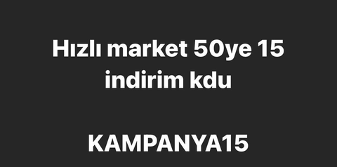 Trendyol Hızlı Market 50/15 kod , 23.30 A kadar geçerli ,Yeni Kod geldi 15 Mayıs🍰