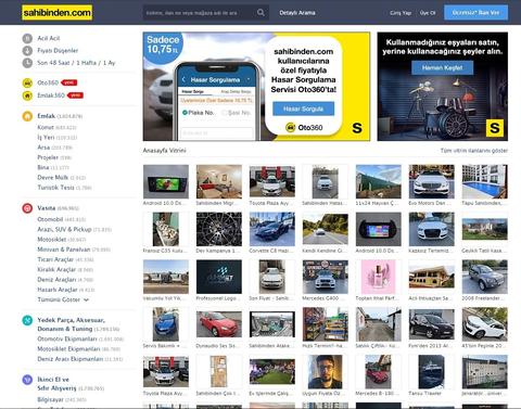 Tarcanların araç satış web sayfası