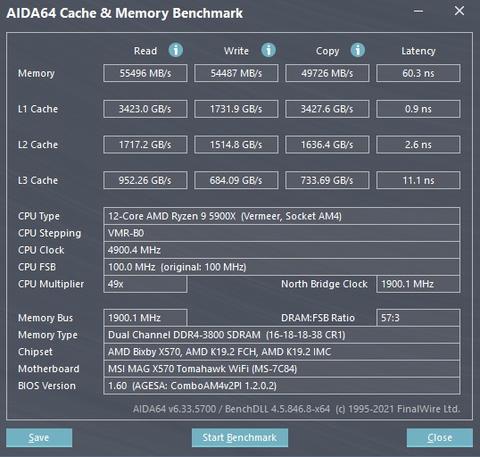 OC Denemeleri: R9 5900X + SUPRIM RTX 3070 + B550 Gaming Edge WIFI  + Ballistix 32GB. 3200 Mhz.