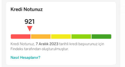 GarantiBBVA Ucretsiz Findeks raporu