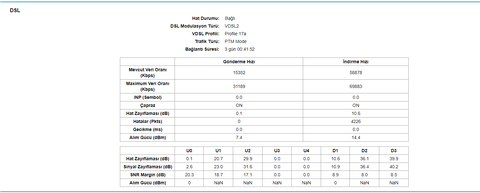 VDSL SNR Margin ve Hatalar(Pkts) Sorunu