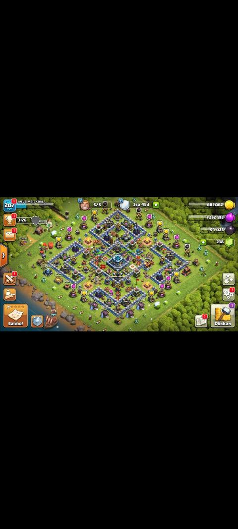 207 Level Full köy(05427863021) Supercell ID bağlı İsim hakkı yok