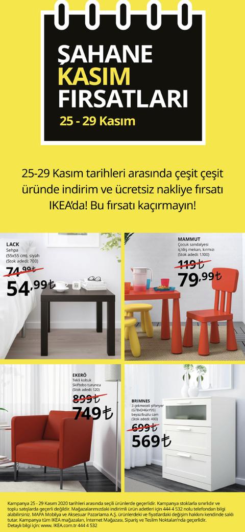 IKEA 25-29 Kasım İndirimleri - 2500 TL üstü nakliye ücretsiz