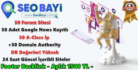 ⭐ 50 Adet Google News Kayıtlı ⭐ DA +50 ⭐ Footer Backlink ⭐