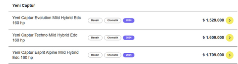 1.500.000 TL Civarında 0tomatik Suv Önerisi ?