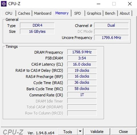 776 TL Crucial Ballistix BL2K8G36C16U4B 16 GB(2x8GB Kit) 3600 MHz CL16 DDR4