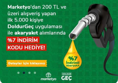 Marketyo 200 TL alışverişe %7 indirim kodu hediye(DoldurGeç-İLK 5000 KİŞİ))