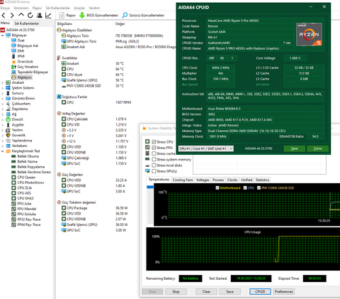 Satıldı AMD Ryzen 5 Pro 4650G Apu Kasa --