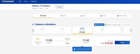 Slovakya uçak bileti 15 Euro