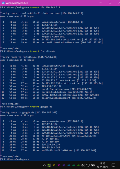 Turknet primetime'da baazen ping olması