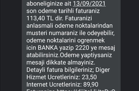 Diğer hizmet bedeli Superonline