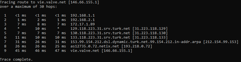vie.valve.net ping sonucumuzu paylaşalım.