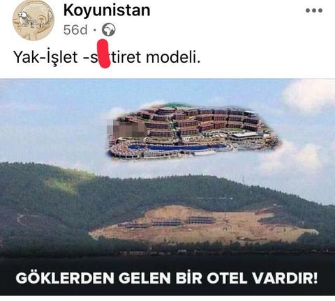 Güvercinlik koyunun yakılarak peşkeş çekilmesi