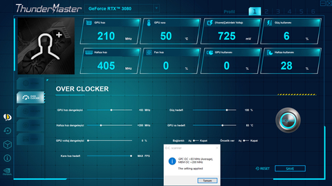 RTX 3080 GameRock OC BIOS + Overclock ve Anakartla RGB Eşleştirme