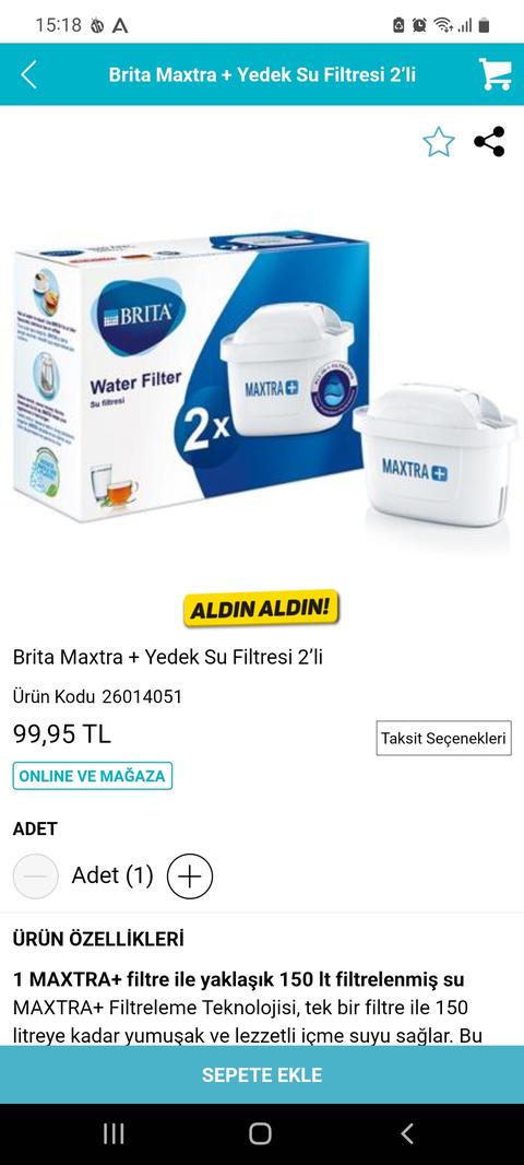 Musluk suyunu arıtmak için uygun fiyatlı çözüm: Brita Filtreli Sürahi