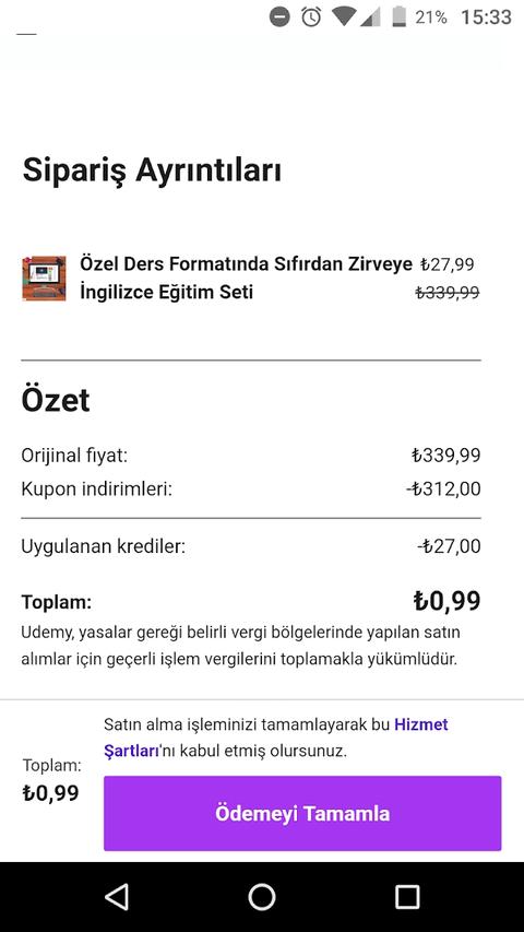 Udemy e üye olunca kurs fiyatının artması??