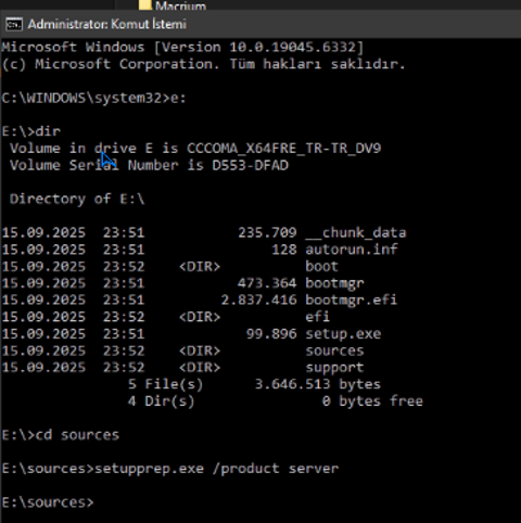 Windows 10'dan Windows 11'e TPM'siz güncelleme