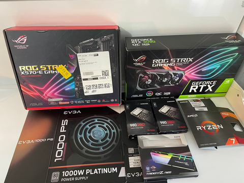 SATILIK ASUS ROG STRİX RTX 3090 OC // RYZEN 7 5800X // ASUS ROG STRİX X570-E // SAMSUNG 980 PRO