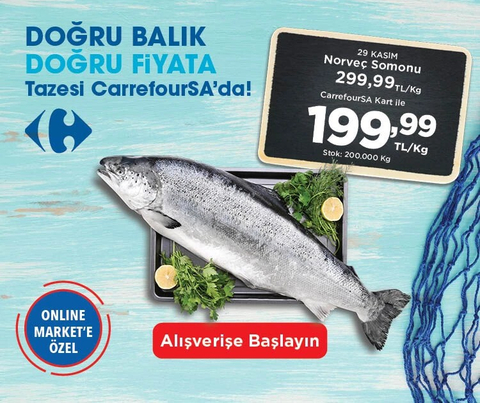 Carrefoursa Balık İndirimi