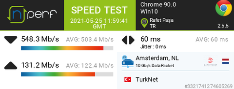 Türknet 1Gbit (1000Mbit) kablolar çekildi, modem verildi :) - İzmir