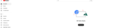 Youtube Ana sayfa sorunu
