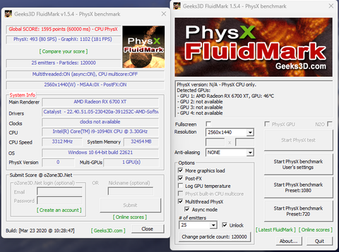 13900k-Cpu'nun PhysX işlem gücü RTX 3080 GPU'dan yüksek